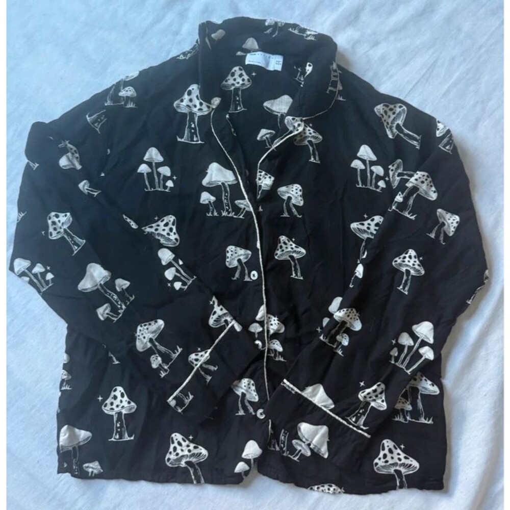 ASOS design mushroom print pajama top 6 100%modal
